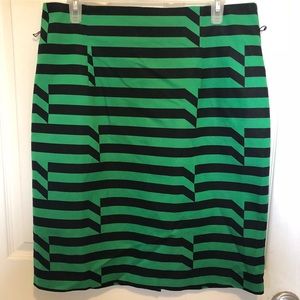 Worthington green and black pencil skirt
